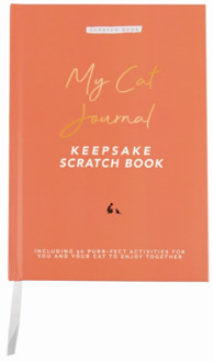 Gift Republic Scratch Book - My Cat Journal Oranje