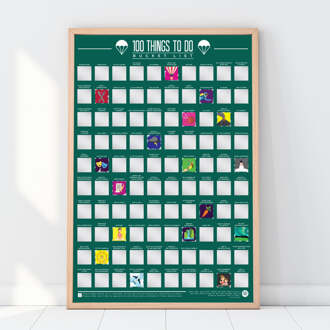 Gift Republic Scratch Off Bucket List Poster - 100 Things To Do