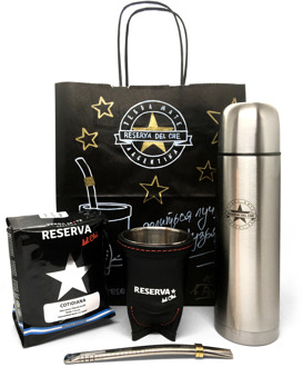 Gift Set Reserva del Che big torpedo de Cuero, tea mate, art. TOR_NK_BIG