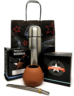 Gift Set Reserva del Che big with round vessel, tea mate, art. 015_BIG