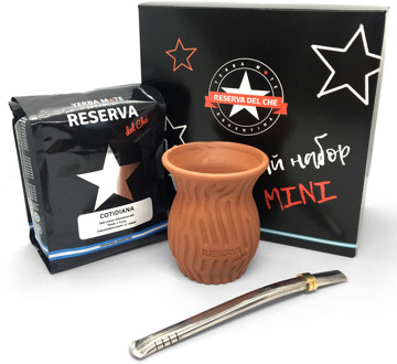 Gift Set Reserva del Che mini bark oak, tea mate, art. 012 _ CD _ MINI