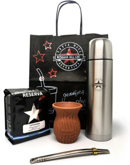 Gift Set Reserva del Che mini torpedo de Cuero, tea mate, art. TOR_NK_MINI