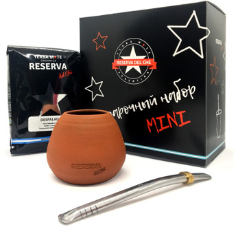Gift Set Reserva del Che mini with round vessel, tea mate, art. 013_MINI