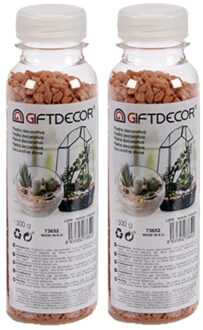 Giftdecor 4x pakjes decoratie steentjes/kiezeltjes fijn chocolade bruin 500 gram