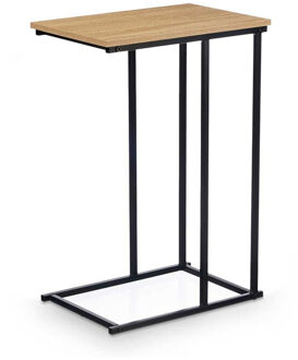 Giftdecor Bijzettafel Colorado - 40 x 26 x 58 cm - zwart - metaal - banktafeltje - Industrieel