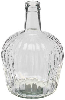 Giftdecor Bloemen fles vaas - transparant glas - D22 x H37 cm - fles vaas - boeketvaas