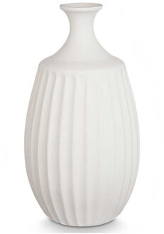 Giftdecor Bloemenvaas Antique Athena - ivoor wit - keramiek - D19 x H31 cm