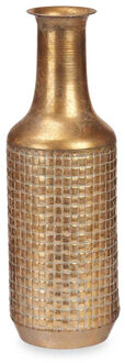 Giftdecor Bloemenvaas Antique Roman - goud - metaal - 14 x 46 cm - Design vaas