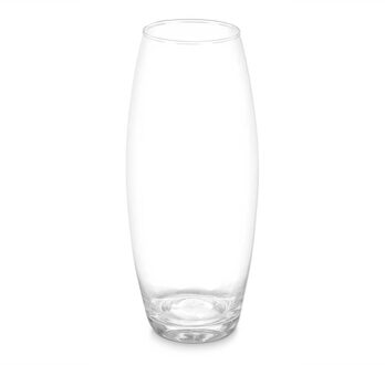 Giftdecor Bloemenvaas basic - transparant glas - D16 x H37 cm - boeketvaas - 5 liter - Vazen