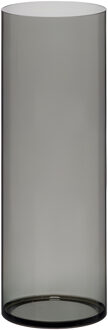 Giftdecor Bloemenvaas Clear - smoke acrylglas - D12 x H40 cm - cilinder - boeketvaas - 4,5 liter - basic vaas