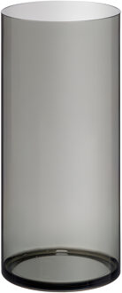 Giftdecor Bloemenvaas Clear - smoke acrylglas - D15 x H35 cm - cilinder - boeketvaas - 6 liter - basic vaas