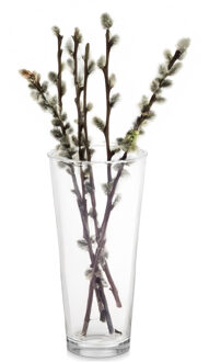 Giftdecor Bloemenvaas conisch - transparant glas - D17 x H37 cm - conisch model - boeketvaas - 5 liter