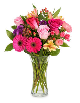 Giftdecor Bloemenvaas klassiek - transparant glas - D18 x H37 cm - trompet model - boeketvaas - 5 liter