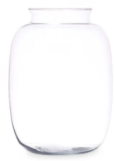 Giftdecor Bloemenvaas klassiek - transparant glas - D24 x H32 cm - cilinder model - boeketvaas - 5 liter