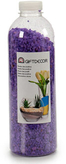 Giftdecor Decoratie steentjes/kiezeltjes fijn lila paars 1,5 kg