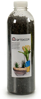 Giftdecor Decoratie steentjes/kiezeltjes fijn zwart 1,5 kg