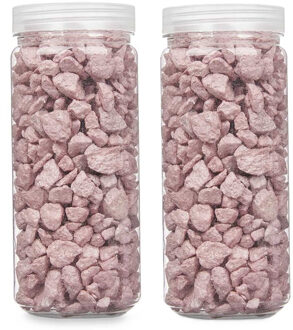Giftdecor decoratie stenen/steentjes/kiezels - lichtroze - 10-20 mm steentjes - 1400 gram