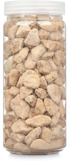 Giftdecor decoratie stenen/steentjes/kiezels - naturel - 10-20 mm steentjes - potje 700 gram