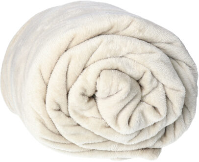 Giftdecor Fleece deken/plaid - zacht groen - polyester - XL-formaat - 180 x 220 cm - Fluffy/zachte stof