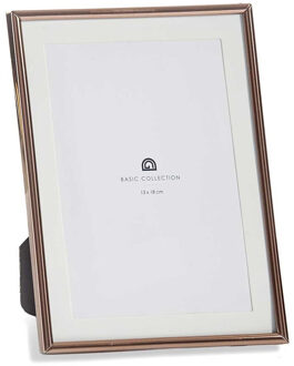 Giftdecor Fotolijstje voor 13 x 18 cm foto - koper - metaal - frame 15 x 20 cm - passe partout