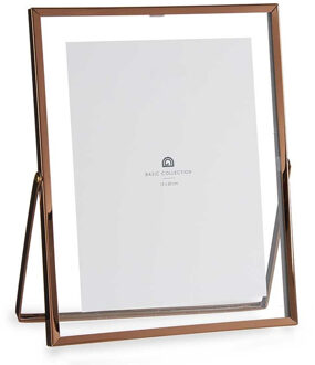 Giftdecor Fotolijstje voor 15 x 20 cm foto - koper - metaal - Modern - frame 20 x 25 cm - staand