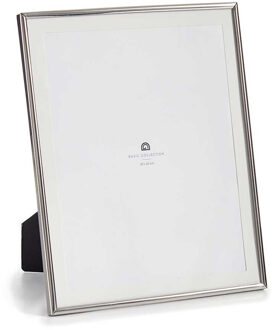 Giftdecor Fotolijstje voor 20 x 25 cm foto - zilver - metaal - frame 23 x 28 cm - passe partout