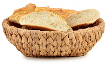 Giftdecor Opbergmandje/Broodmandje - gevlochten riet - naturel kleur - 29 x 29 x 8 cm