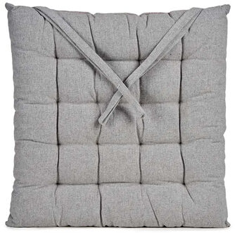 Giftdecor Stoelkussen Decorama - binnen/buiten - lichtgrijs - 40 x 40 x 5cm - polyester