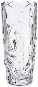 Giftdecor Vaas - diamant relief - glas - 19 cm