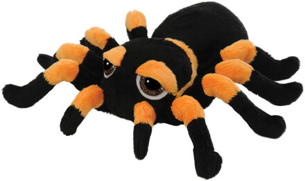 gifts Pluche knuffel spin - tarantula - zwart/oranje - 33 cm - speelgoed - Knuffeldier