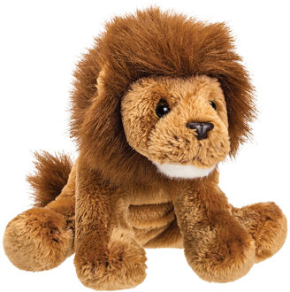 Gifts Pluche knuffeldier Leeuw - bruin - 13 cm - safari thema - Knuffeldier