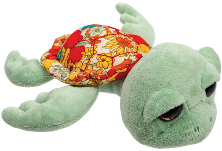 Gifts pluche zeeschildpad Jules knuffeldier - cute eyes - lichtgroen - 14 cm - Knuffel zeedieren