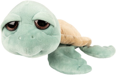 Gifts pluche zeeschildpad Jules knuffeldier - cute eyes - mintgroen - 24 cm - Knuffel zeedieren