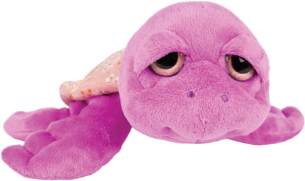 Gifts pluche zeeschildpad Jules knuffeldier - cute eyes - paars - 24 cm - Knuffel zeedieren