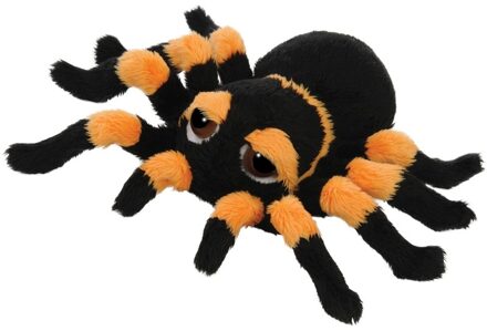 gifts spinnen knuffel - zwart/oranje - 13 cm - dieren knuffels - Knuffeldier