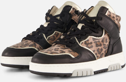 GIGA Leopard Sneakers zwart Leer - 28,29,30,31,32,33,34,35