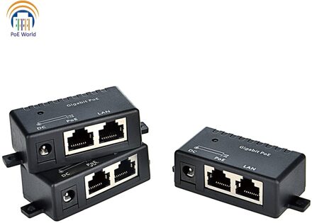 Gigabit Passive Poe Injector/Poe Splitter RJ45 1000Mbps Data Snelheid Met 2.1X5.5Mm Dc Connector Voor ip Camera Voip Telefoons