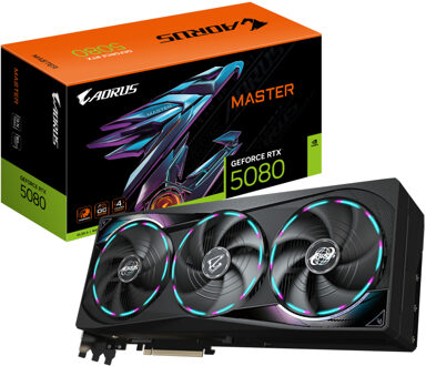 Gigabyte AORUS GeForce RTX 5080 MASTER 16G Grafische kaart