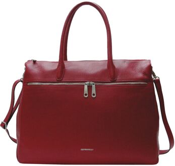 GiGi Fratelli Dames Leren Laptoptas 17 inch Romance Business ROM8007 Rood
