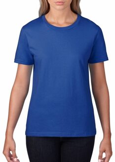 Gildan Basic ronde hals t-shirt blauw voor dames - Casual shirts - Dameskleding t-shirt blauw 2XL (44/56)