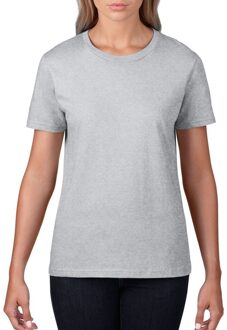 Gildan Basic ronde hals t-shirt grijs voor dames - Casual shirts - Dameskleding t-shirt grijs 2XL (44/56)