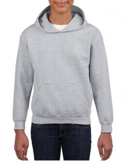 Gildan Grijze capuchon sweater voor jongens L (164)