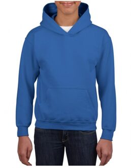 Gildan Kobalt blauwe capuchon sweater voor jongens M (140-152)