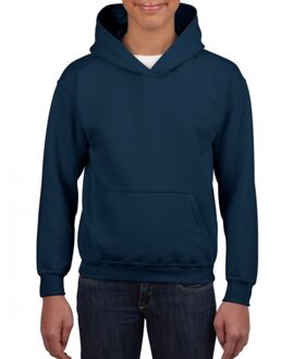 Gildan Navy capuchon sweater voor jongens L (164)