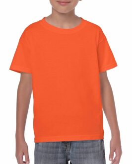 Gildan Oranje kinder t-shirts 150 grams 100% katoen