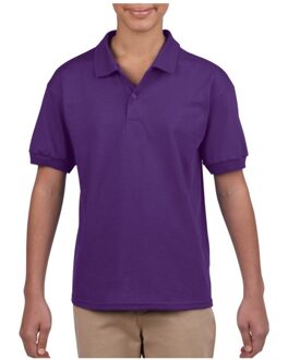 Gildan Paarse poloshirt voor jongens 122-128 (S)