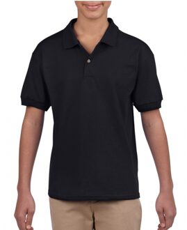 Gildan poloshirt - voor kinderen - zwart - jongens/meisjes - katoen/polyester