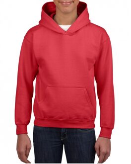 Gildan Rode capuchon sweater voor jongens