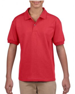 Gildan Rode poloshirt voor jongens 122-128 (S)