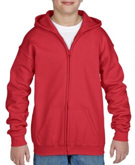 Gildan Rood capuchon vest voor jongens XS (104-110)